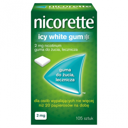 Nicorette Icy White bez cukru 2 mg 105 szt.