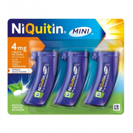 Niquitin Mini 4 mg tabletki wspomagające rzucanie palenia, 60 szt.