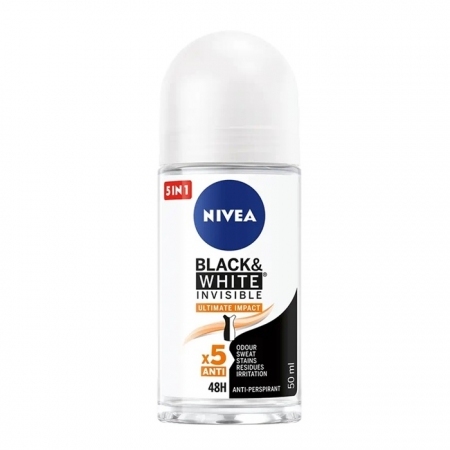 Nivea antyperspirant w kulce Black&White Invisible Ultimate Impact, 50 ml