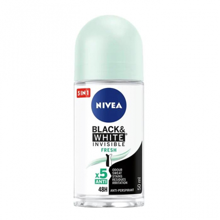 Nivea Black & White Invisible fresh dezodorant w kulce dla kobiet, 50 ml