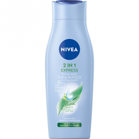 NIVEA Łagodny szampon z odżywką 2w1 Express 400 ml
