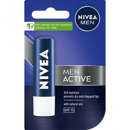 NIVEA MEN ACTIVE pomadka ochronna SPF15 5,5 ml