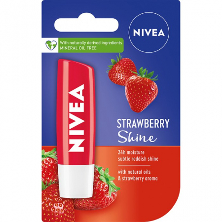 NIVEA Pielęgnująca pomadka do ust Strawberry Shine LIMITED EDITION