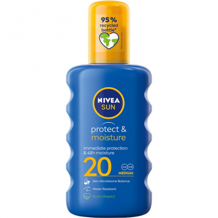NIVEA SUN Protect & Moisture Spray do opalania SPF20 200ml