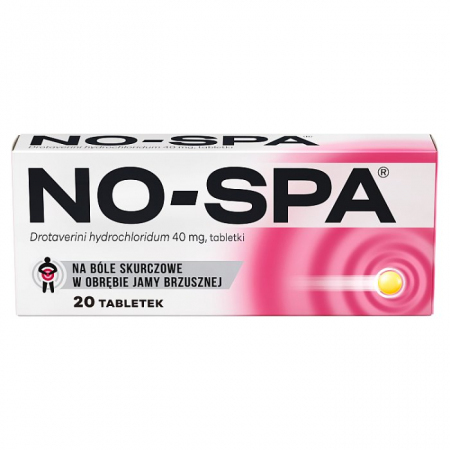 No-Spa 40 mg 20 tabletek / Skurcze mięsni gładkich