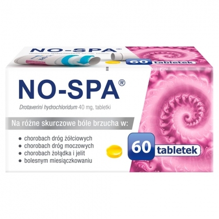 No-Spa 40 mg 60 tabletek / Skurcze mięsni gładkich