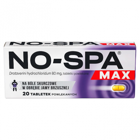 No-Spa Max 80 mg 20 tabletek powlekanych / Skurcze mięśni gładkich