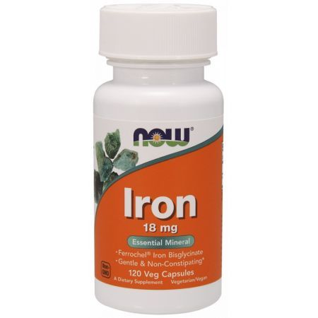 NOW Iron 18 mg 120 kapsułek