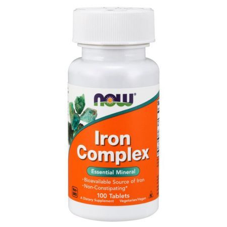 NOW Iron Complex 100 tabletek - żelazo
