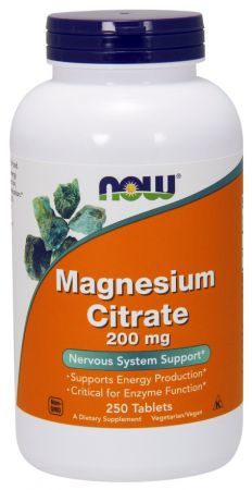 NOW Magnesium Citrate 200 mg 250 tabletek
