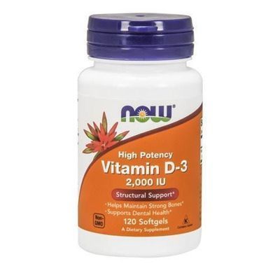 NOW Vitamin D3 2000IU 120 kapsułek
