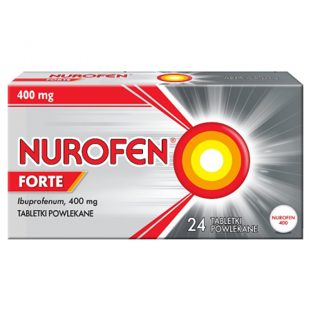 Nurofen Forte ibuprofen 400 mg leki przeciwbólowe 24 tabletki powlekane