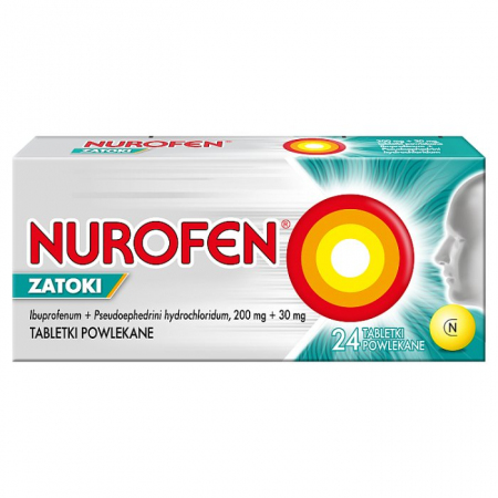Nurofen Zatoki 200 mg + 30 mg 24 tabletki powlekane