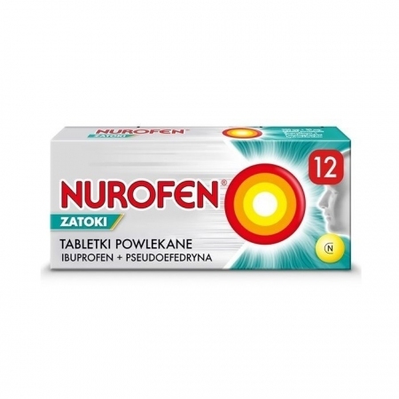 Nurofen Zatoki ibuprofen 200 mg leki przecibólowe 12 tabletek powlekanych