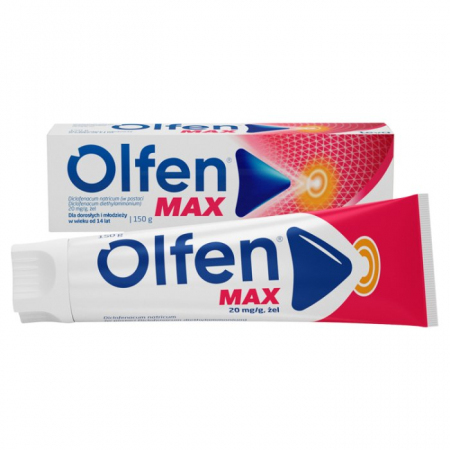 Olfen Max 20 mg/g żel na ból stawów i mięśni, 150 g