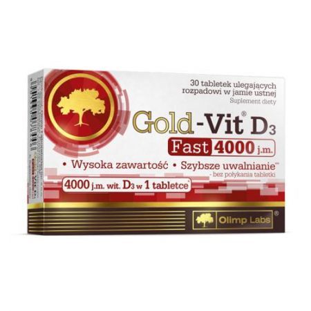 OLIMP Gold-Vit D3 4000 Fast 30 tabletek ulegających rozpadowi w jamie ustnej