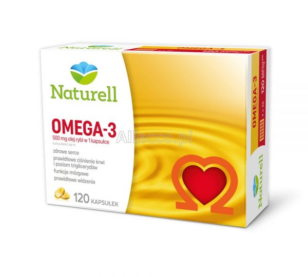 Omega 3 500 Mg 120 Kapsułek Miękkich Kwasy Omega 3 Cholesterol I Miażdżyca Lekischorzenia Alleccopl