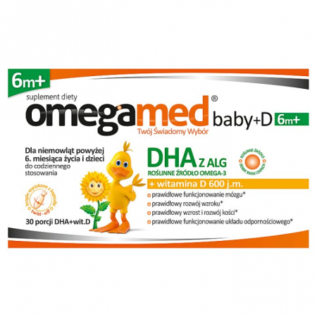 Omegamed BABY 6+ DHA+D 30 kapsułek typu "twist off"