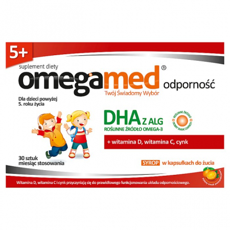 Omegamed Odporność 5+ syrop w kapsułkach do żucia 30 szt.