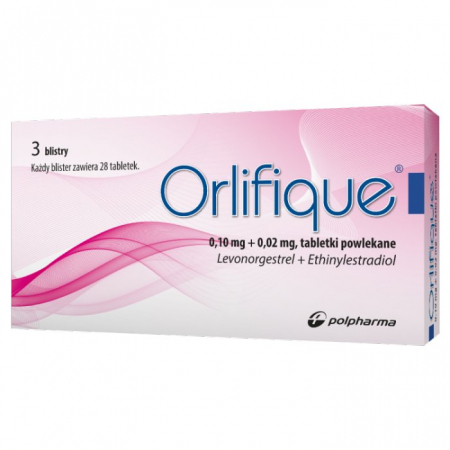 Orlifique 0,1 mg + 0,02 mg tabletki powlekane antykoncepcyjne, 84 szt.
