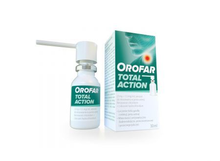 Orofar Total Action aerozol do stosowania w jamie ustnej 30 ml / Stany zapalne jamy ustnej