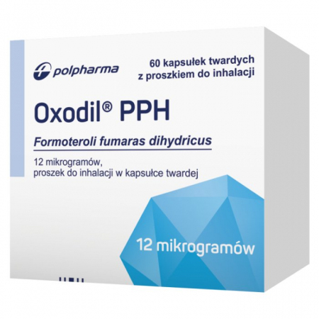 Oxodil PPH 12 mcg 60 kapsułek,proszek do inhalacji w kapsułkach twardych
