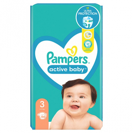 Pampers Active Baby 3 (6-10kg) 66 szt.