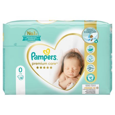 Pampers Premium Care Newborn 30 sztuk ponieżej 3kg