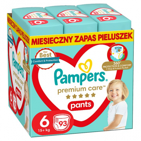 Pampers Premium Care Pants ExLarge 6 (15+ kg) 93 sztuki