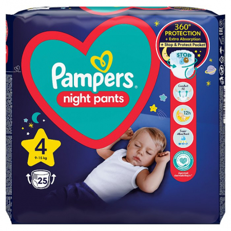 Pampers VP Night Pants Maxi  4 25 sztuk