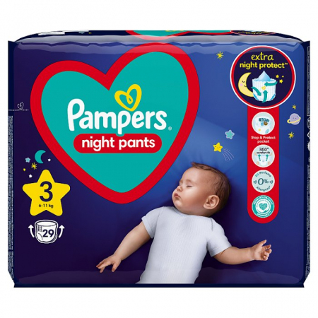 Pampers VP Night Pants Midi  3 29 sztuk