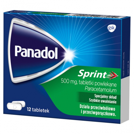 Panadol Sprint 500 mg 12 tabletek powlekanych