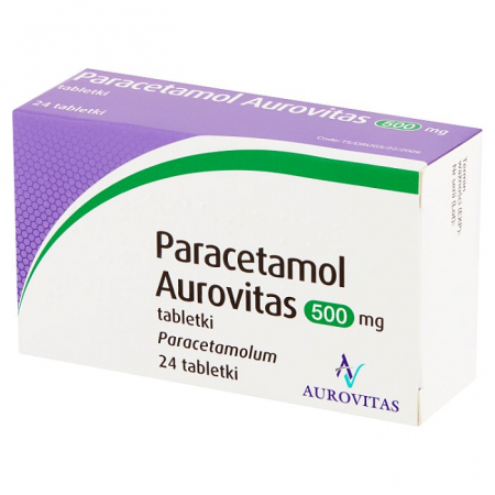 Paracetamol Aurovitas 500mg 24 tabletki
