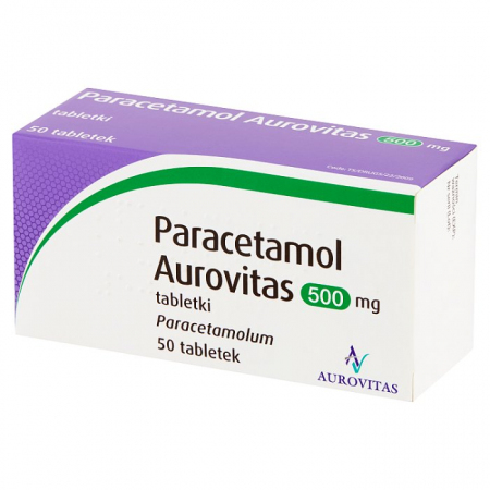 Paracetamol Aurovitas 500mg 50 tabletek