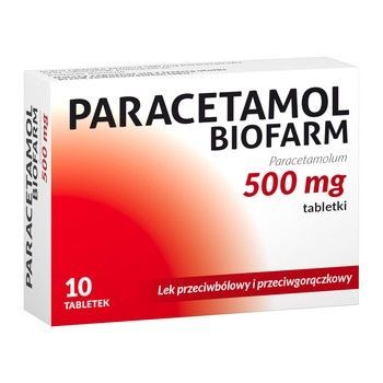Paracetamol Biofarm 500 mg 10 tabletek