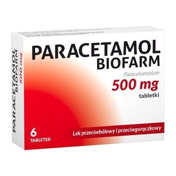 Paracetamol Biofarm 500 mg 6 tabletek
