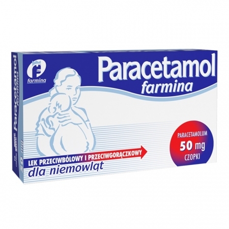 Paracetamol Farmina 50 mg 10 czopków