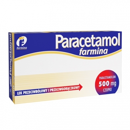 Paracetamol Farmina 500 mg 10 czopków