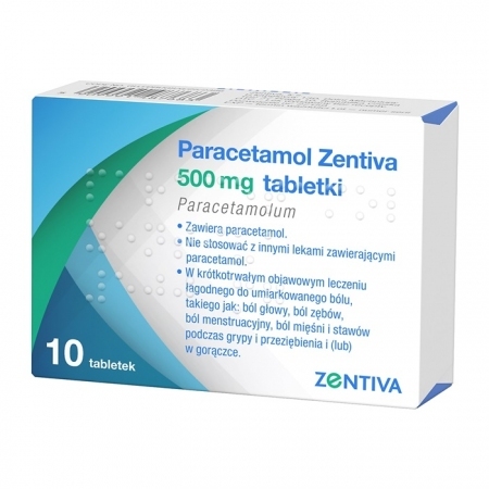 Paracetamol Zentiva 500 mg 10 tabletek