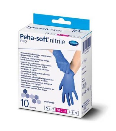 Peha-Soft Nitrile Fino Rękawice bezpudrowe, niejałowe roz. M 10 szt.