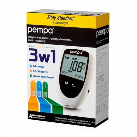 Pempa BK6-40M 3w1 urządzenie do pomiaru glukozy, cholesterolu i kwasu moczowego, 1 szt.
