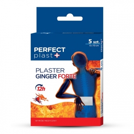Perfect Plast Ginger Forte plaster rozgrzewający z imbirem 6 x 10 cm, 5 szt.