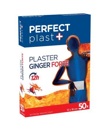 Perfect Plast+Ginger Plaster rozgrzewający 12cm x 18cm 50 szt.