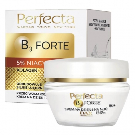 Perfecta B3 Forte krem do twarzy przeciwzmarszczkowy 50+ dzień/noc, 50 ml