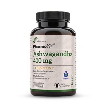 PHARMOVIT Ashwagandha + Bioperine 120 kapsułek