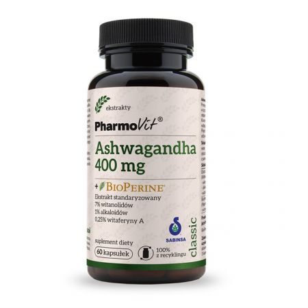 PHARMOVIT Ashwagandha + Bioperine 60 kapsułek