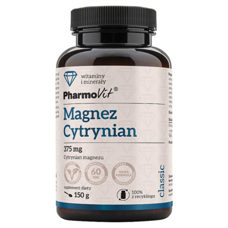 PHARMOVIT Magnez cytrynian 375 mg proszek 150 g