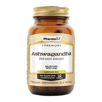 Pharmovit Premium Ashwagandha - Żeń-szeń indyjski 200 mg 60 kapsułek