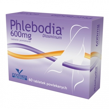 Phlebodia 600 mg tabletki powlekane na żylaki i uczucie ciężkich nóg, 60 szt.