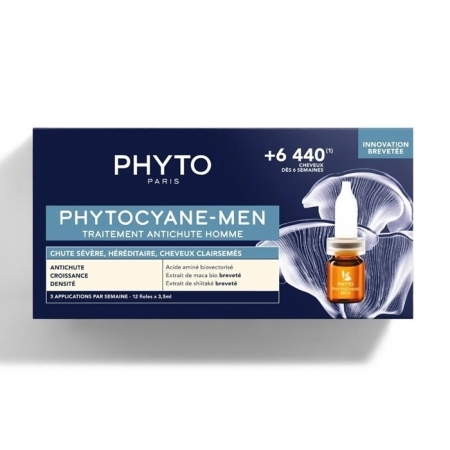 PHYTO PhytoCyane-Men Kuracja przeciw wypadaniu włosów dla mężczyzn 12 ampułek